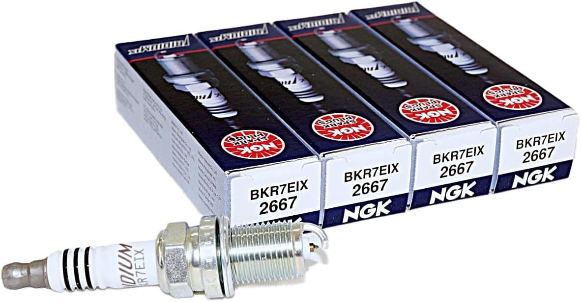 NGK Iridium IX Spark Plug Set BKR7EIX (4-Pack)